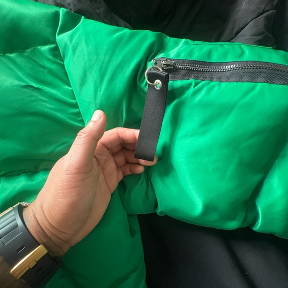 River Island Green Bomber Jacket - Picture 6 of 11